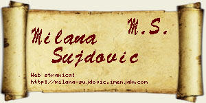Milana Šujdović vizit kartica